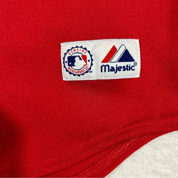 VTG Youth Majestic DC Jersey Nationals Size Small Red Blank - Picture 4 of 9